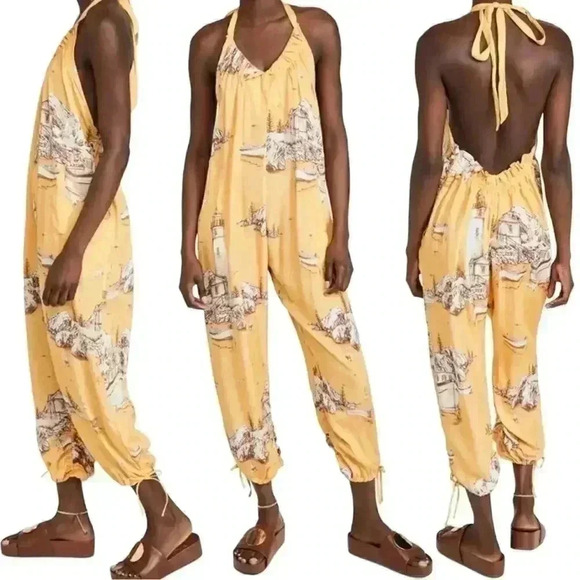 Agua Bendita Africa Safari Jumpsuit size Small - Picture 1 of 6